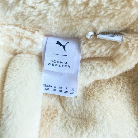 Puma X Sophia Webster Faux Fur Lined Bomber Jacket S - Picture 11 of 11